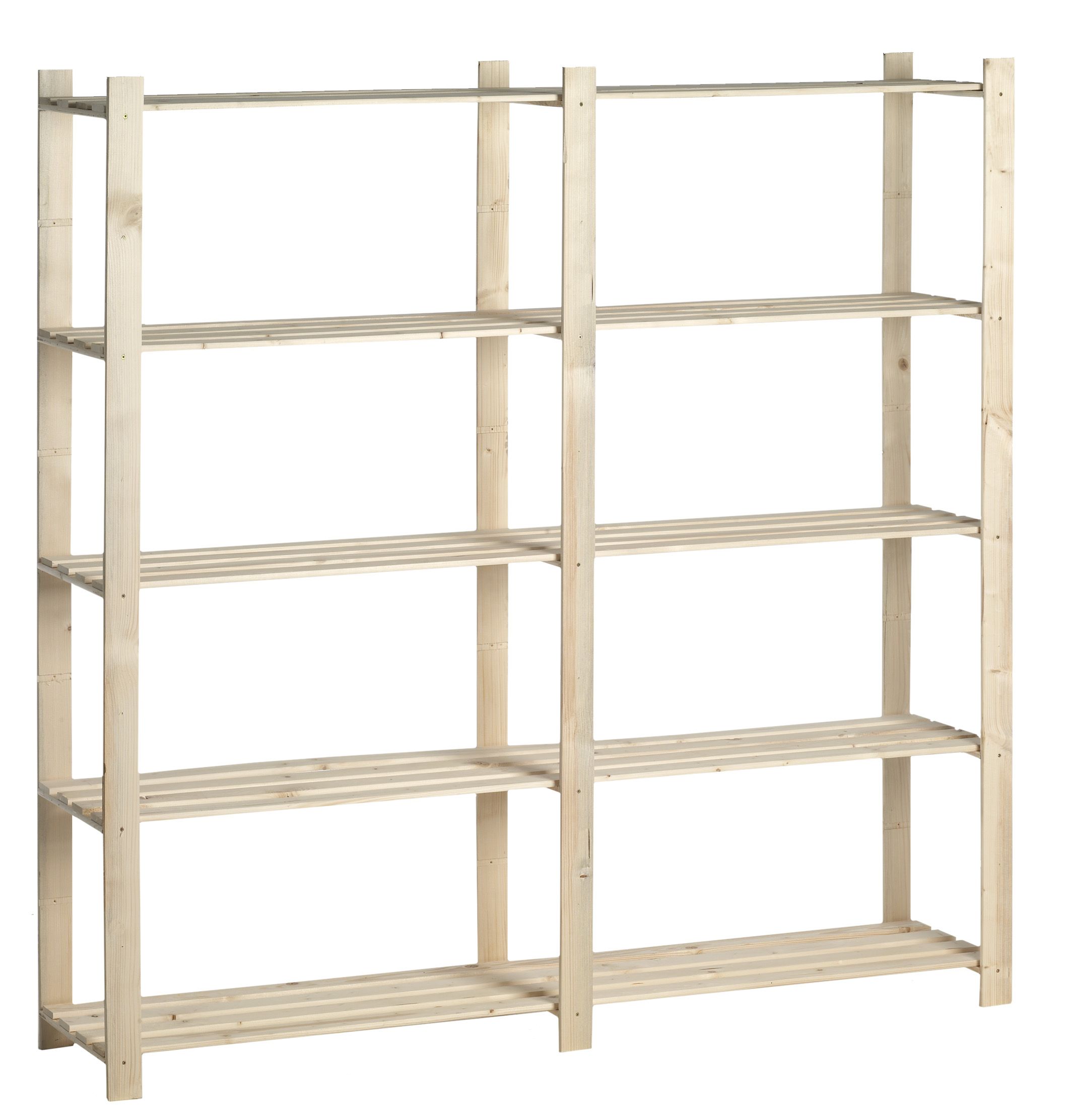 Étagère double en bois 30 kg