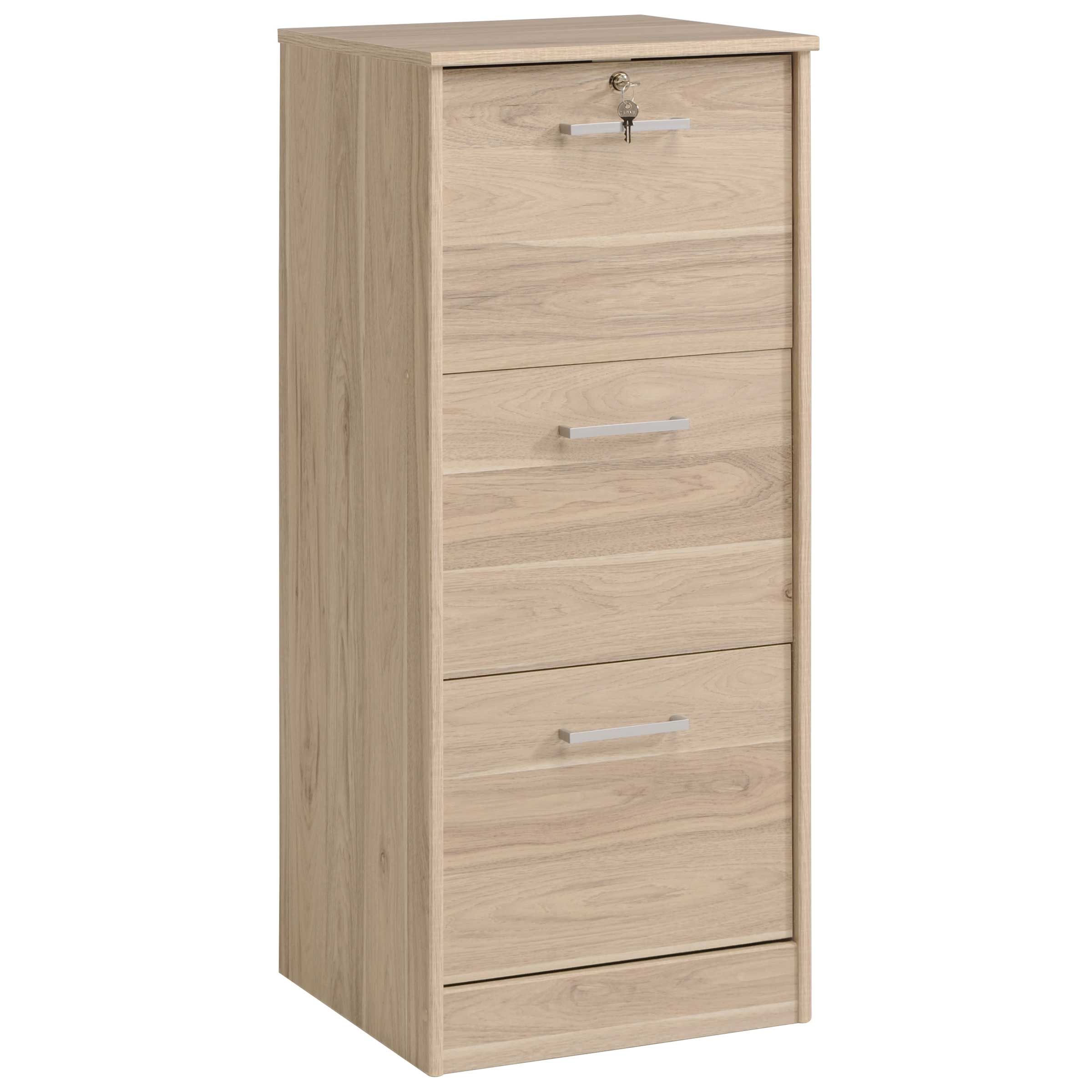 Classeur pour dossiers Ludwig avec serrure - chêne