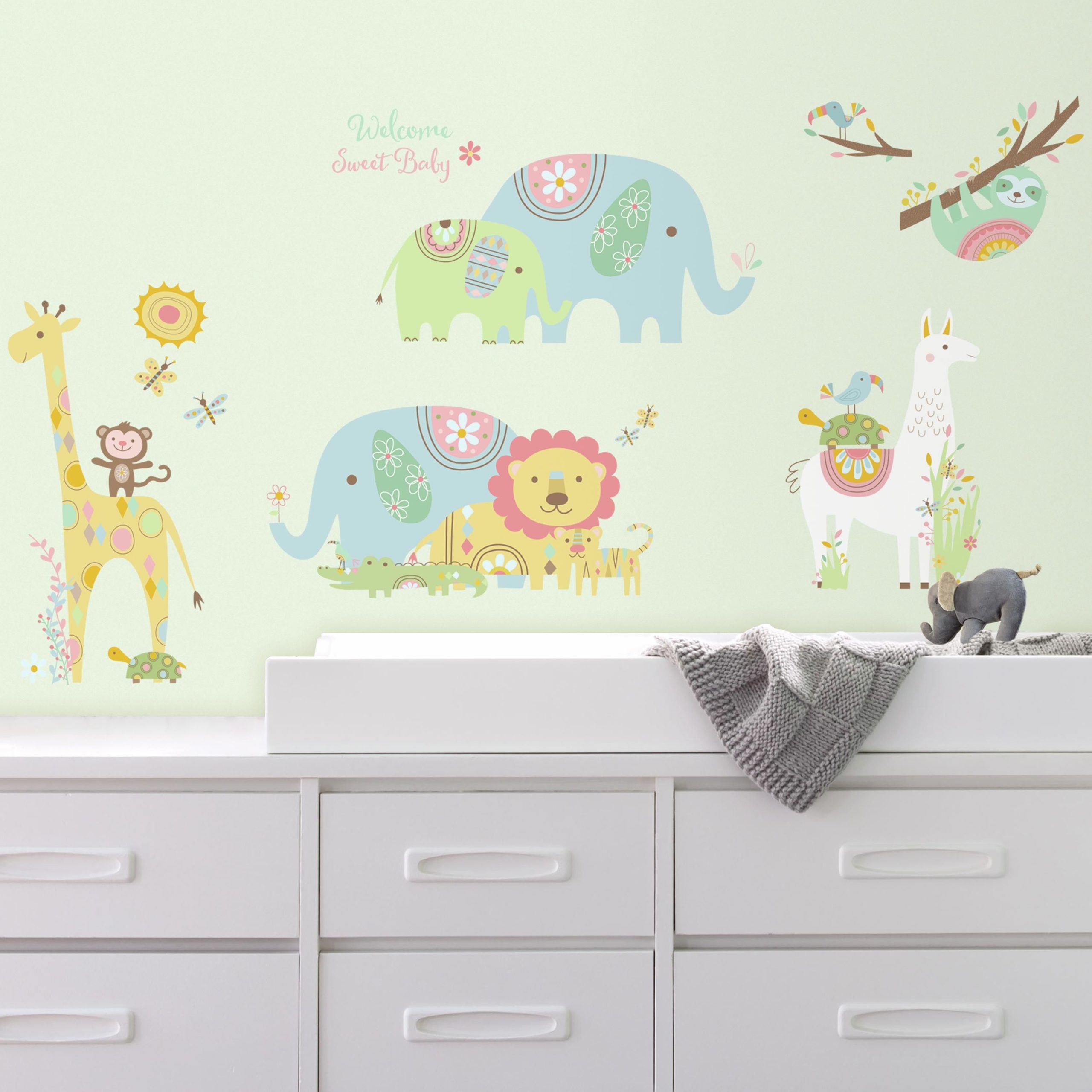Stickers muraux Tribal Baby Animals