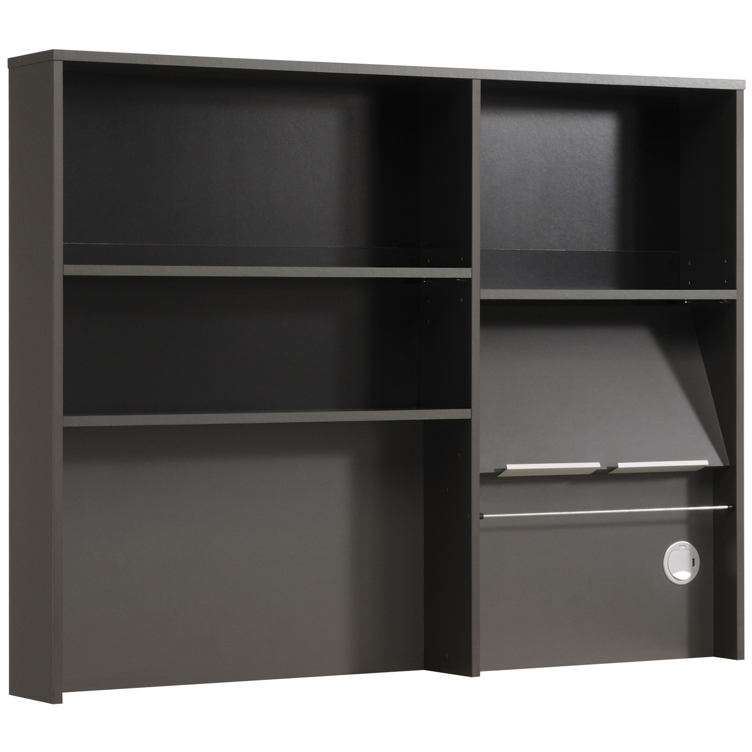 Bahut Moove 118cm, 3 étagères et porte-rouleau de cuisine - anthracite