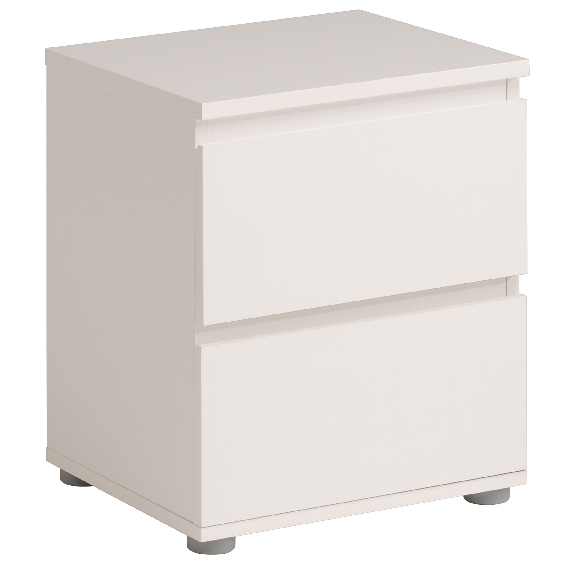 Table de chevet Nux 2 tiroirs - blanc