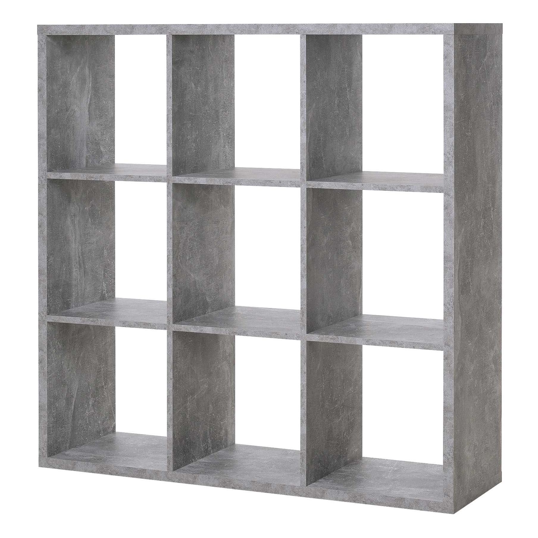 Cube de rangement Max 9 niches - béton
