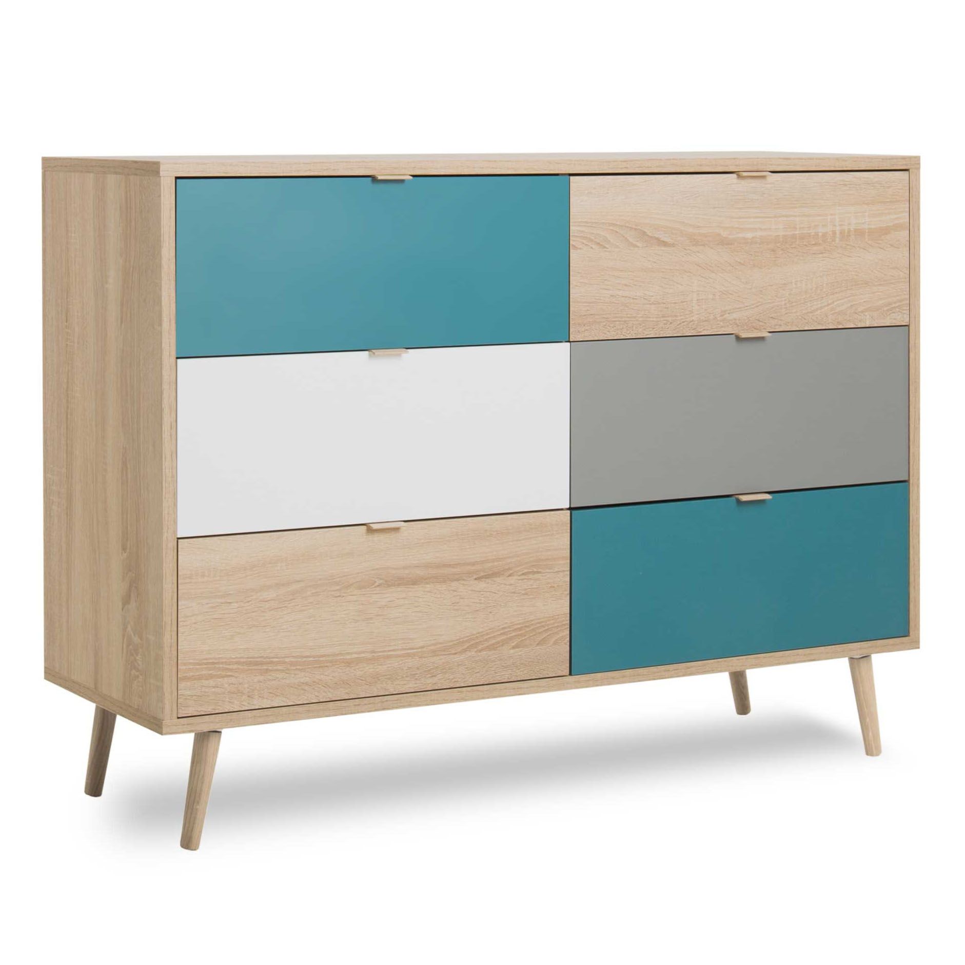 Chiffonnier Cuba 6 tiroirs