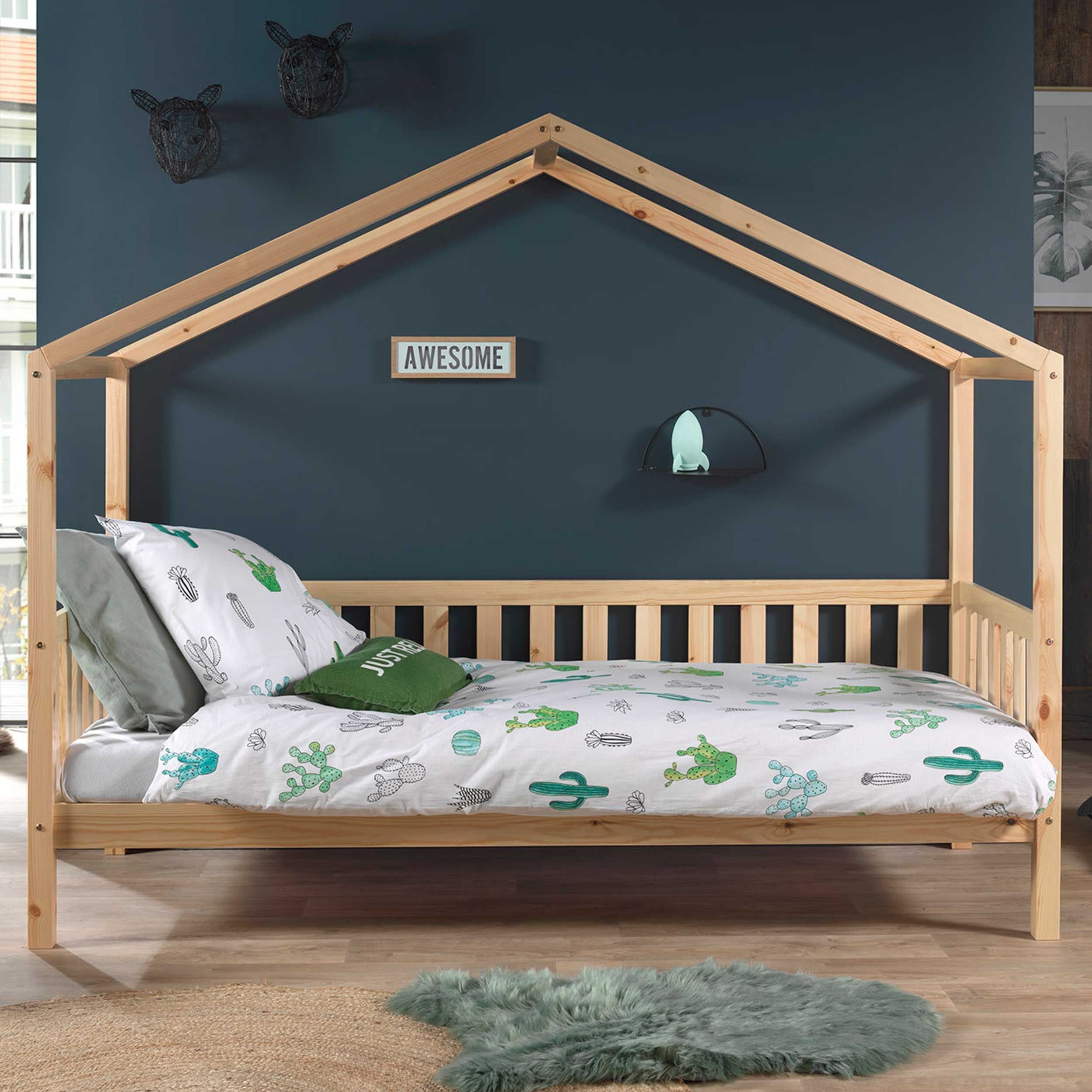 Lit cabane Dallas 2 90x200 - bois pin