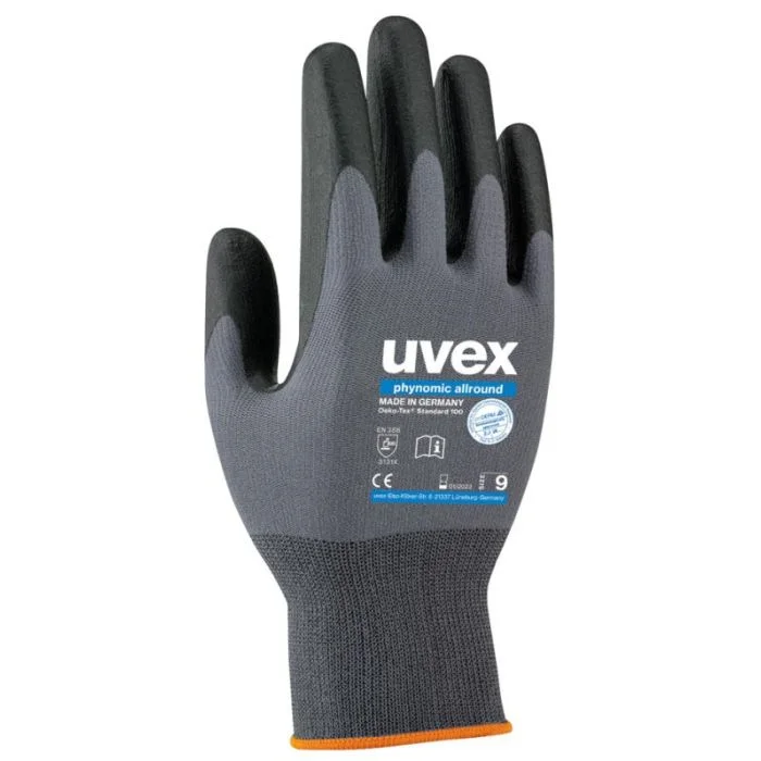 Gants de travail - Gris/Noir - 1 paire - Taille 9 UVEX Phynomic allround