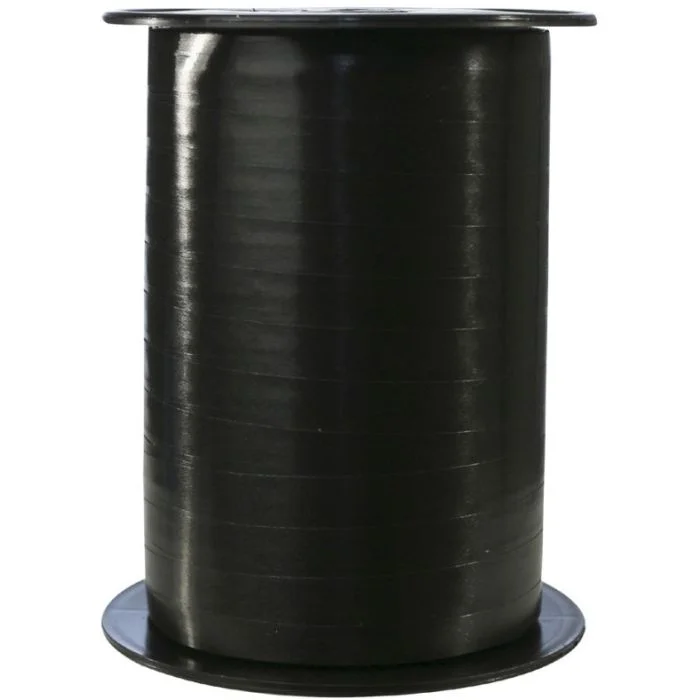 Ruban cadeau bolduc sur bobine - Noir brillant CLAIREFONTAINE