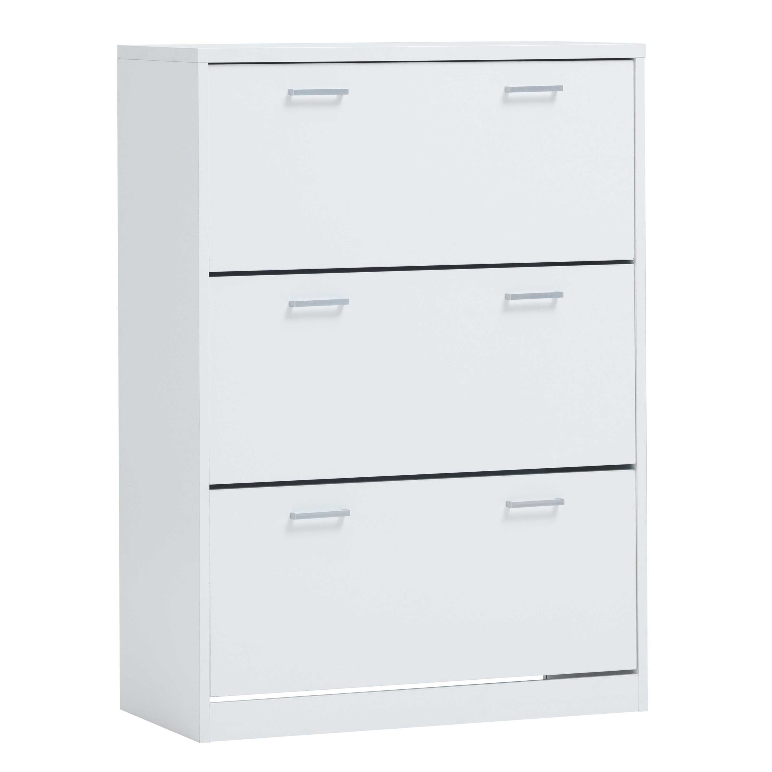 Armoire à chaussures 3 tiroirs - blanc