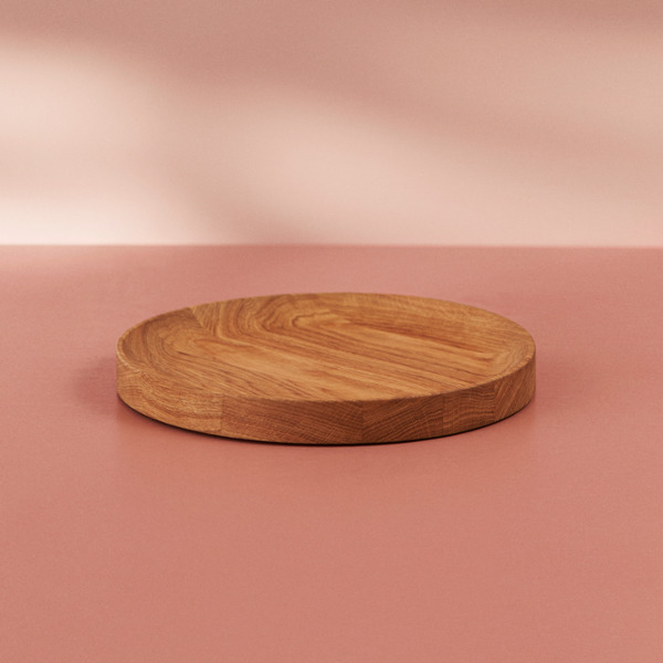 Warm Nordic Carved Wood tray - plateau rond