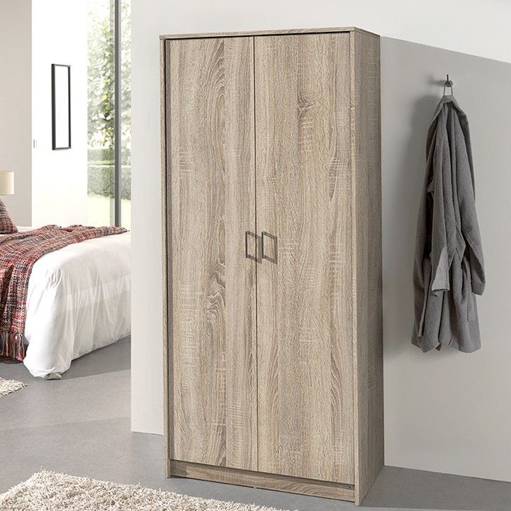 Armoire Ray 80cm avec 2 portes - chêne sonoma