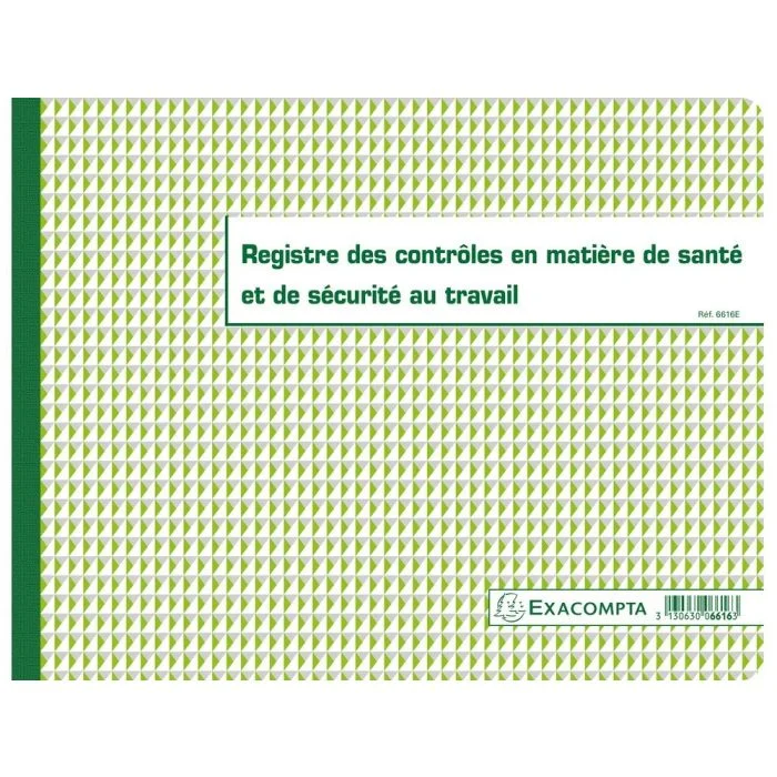 Registre des contrôles et de sécurité au Travail EXACOMPTA 6616