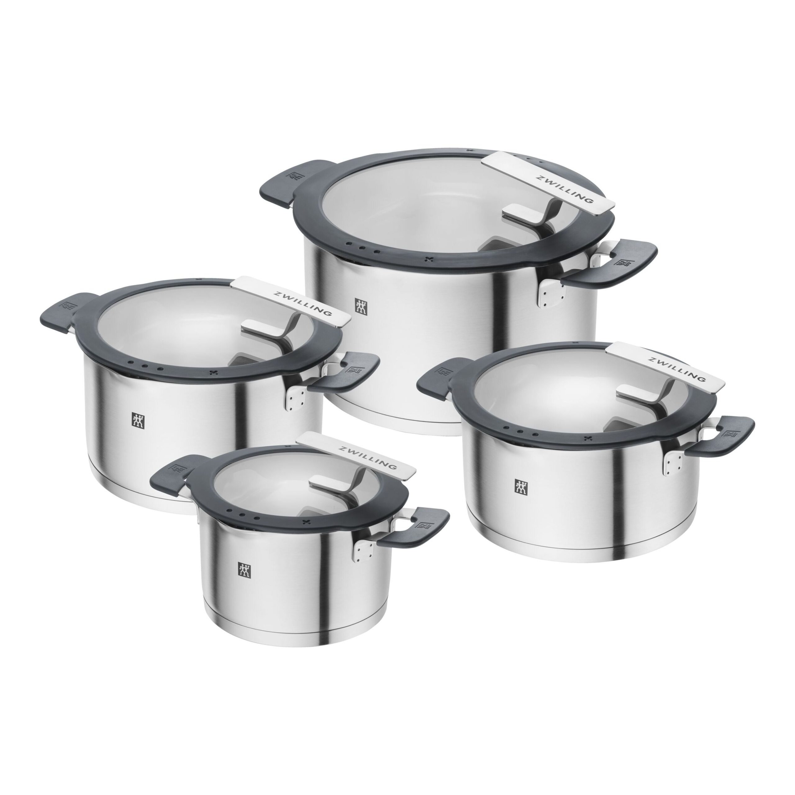 Set de casseroles, 4-pcs, Acier inoxydable