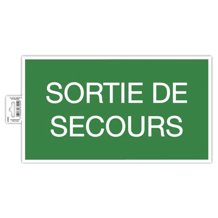 Sortie de Secours - Panneau adhésif - 35 x 20 cm EXACOMPTA