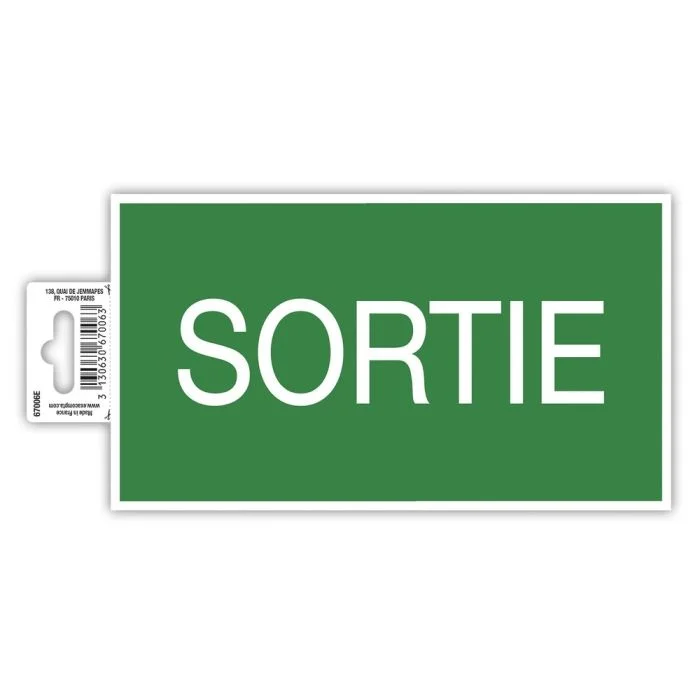 Sortie - Panneau adhésif 20 x 11 cm - Vert EXACOMPTA