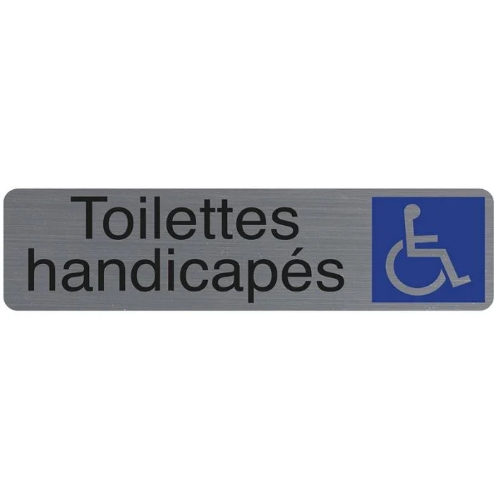 Toilettes Handicapés - Plaque adhésive de signalisation EXACOMPTA 67164E