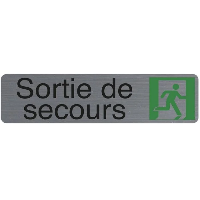 Sortie de Secours - Plaque adhésive de signalisation EXACOMPTA 67172E