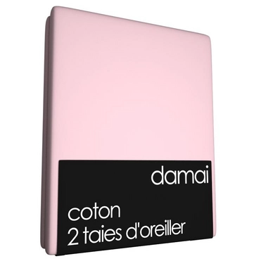 2 Taies d'Oreiller Damai Rose Bonbon (Coton)