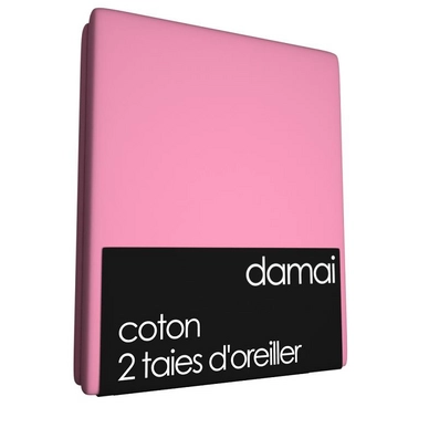 2 Taies d'Oreiller Damai Rose (Coton)