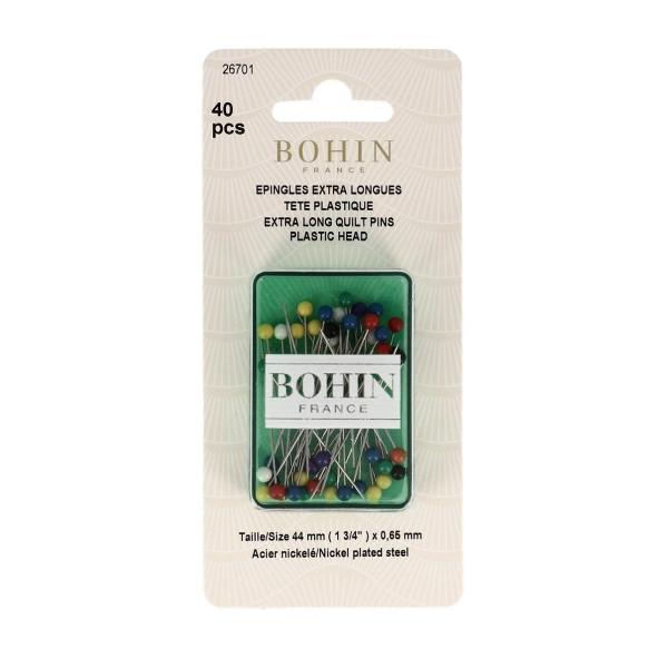 Épingle tête plastique 44 mm - bte 40