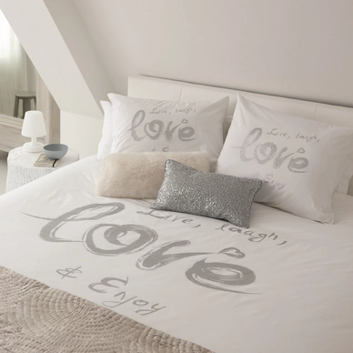 Parure de Lit Walra Love Blanc Coton