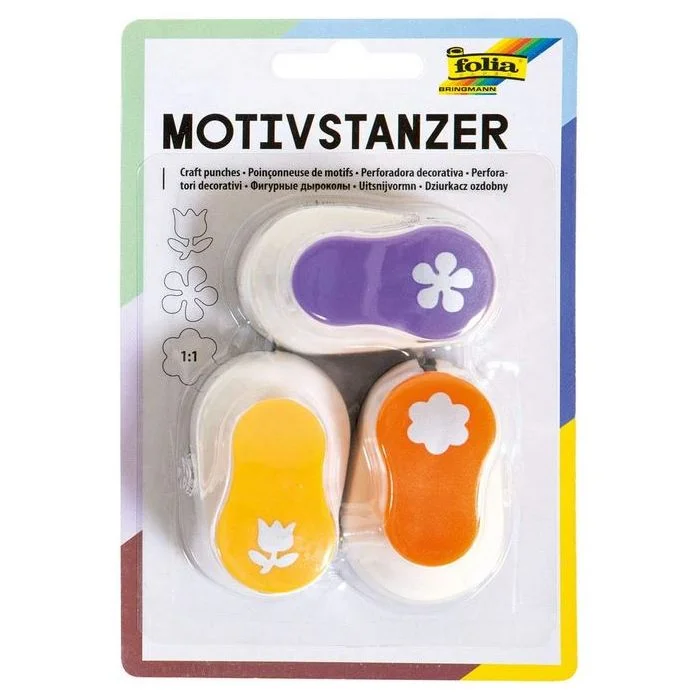 Perforateurs motifs de fleurs FOLIA Lot de 3