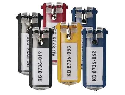 Porte-clés durable keyclip sachet 6 unités