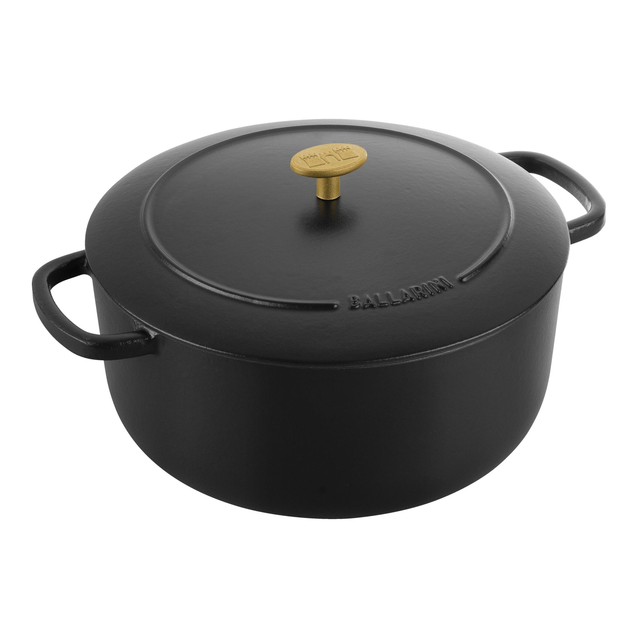 Cocotte 28 cm, Rond(e), Noir mat, Fonte