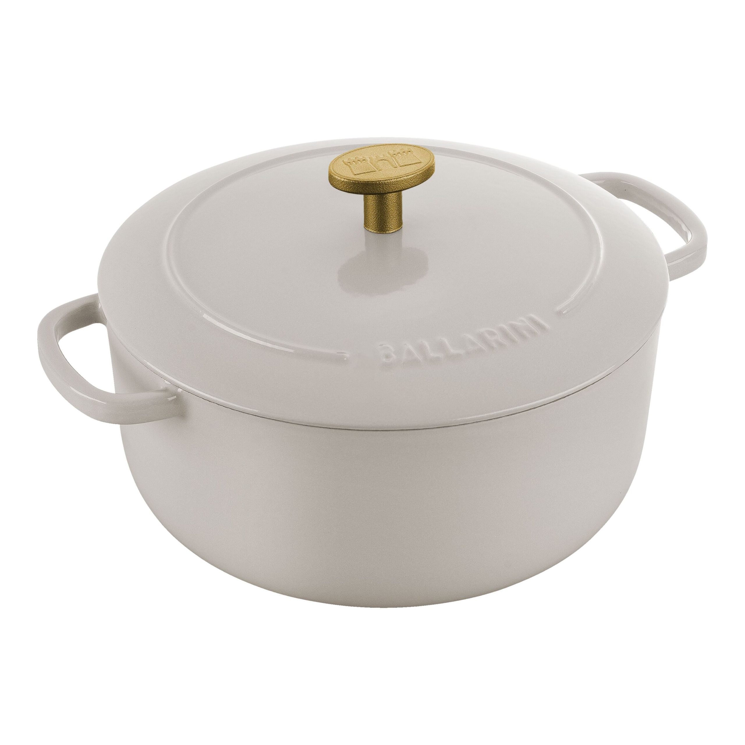 Cocotte 20 cm, Rond(e), Blanc ivoire, Fonte