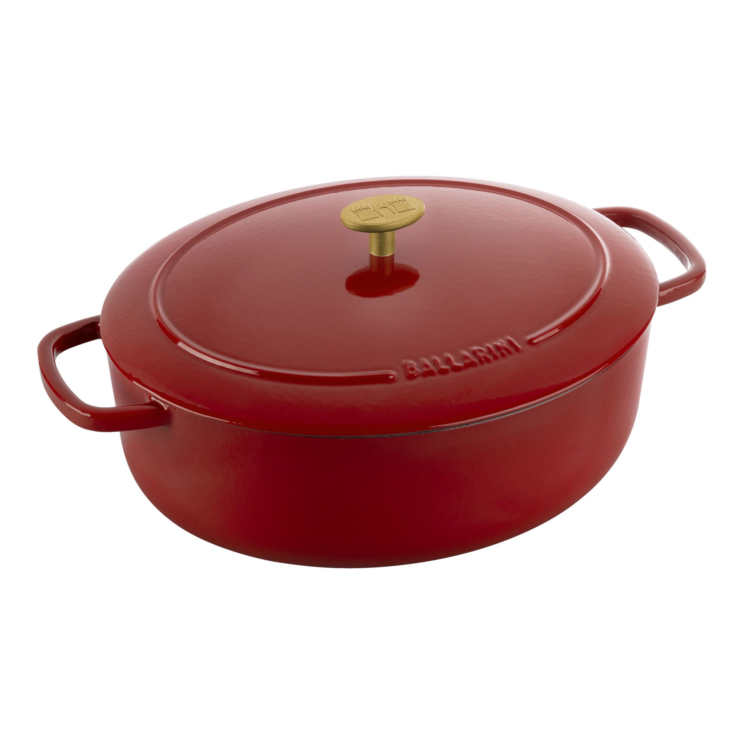 Cocotte 31 cm, Ovale, Rouge, Fonte