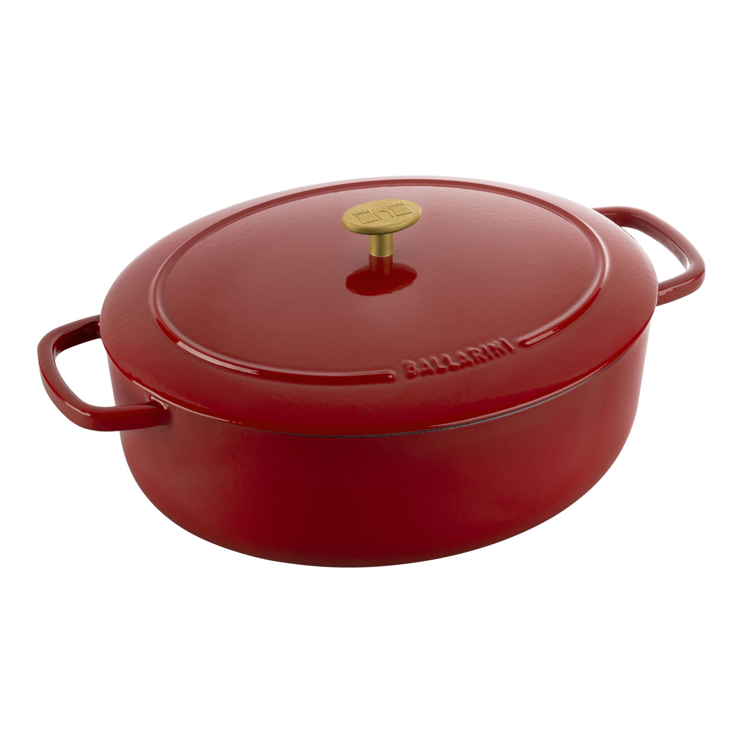 Cocotte 33 cm, Ovale, Rouge, Fonte