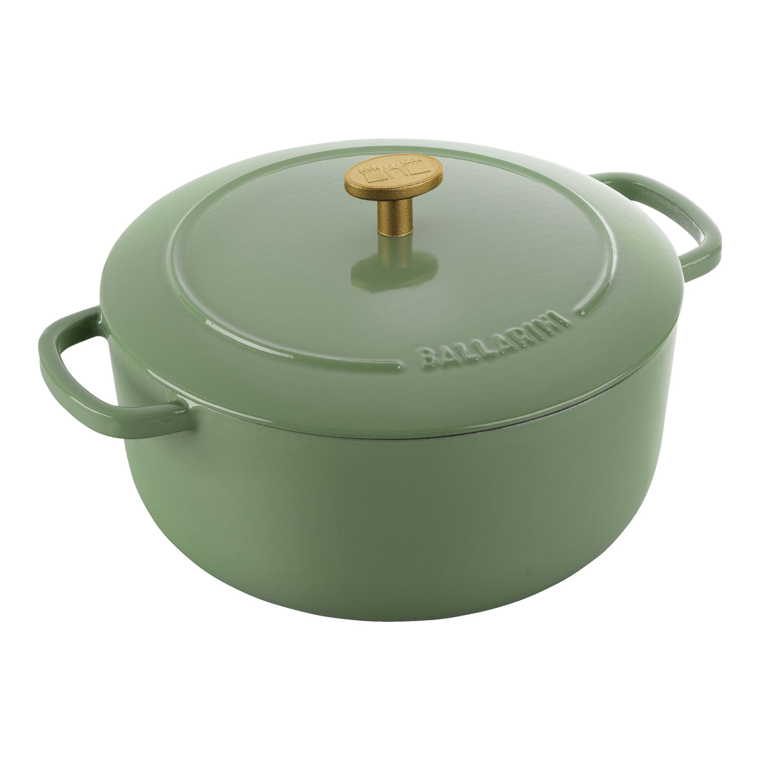 Cocotte 22 cm, Rond(e), Vert, Fonte