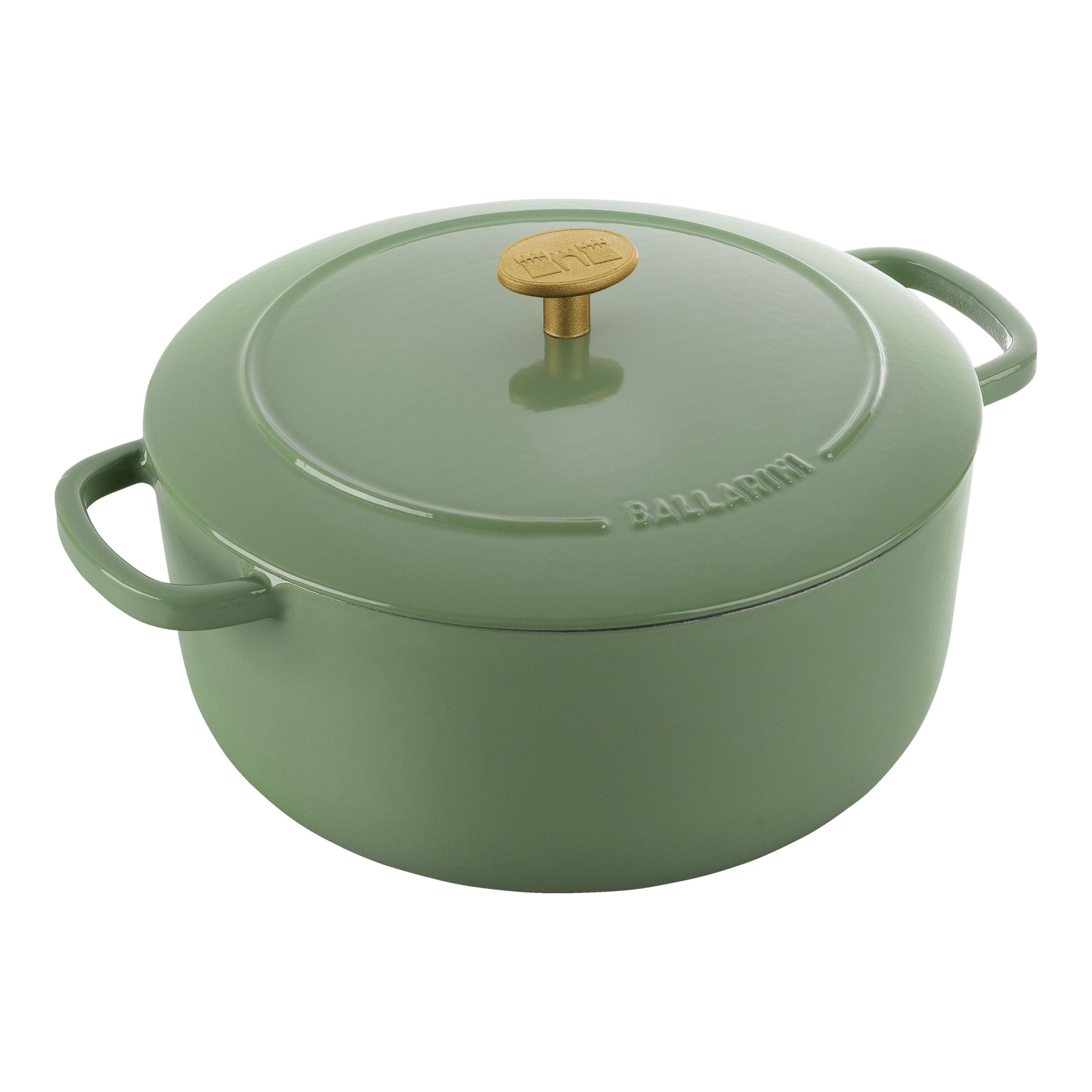 Cocotte 26 cm, Rond(e), Vert, Fonte