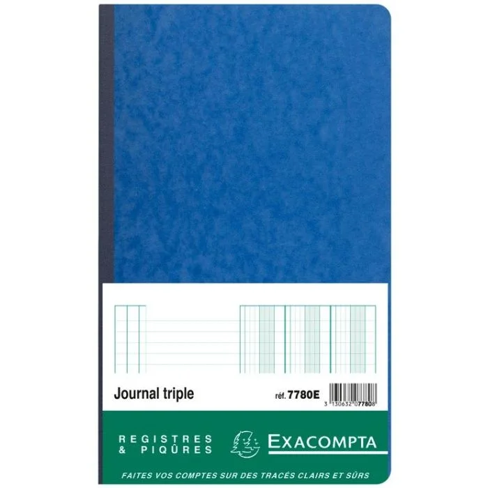 EXACOMPTA Journal comptable triple - Registre 320 x 195 mm