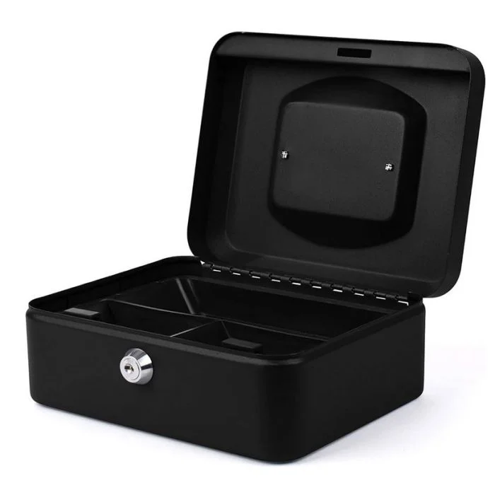 Caisse à monnaie - Noir - 200 x 160 x 90 mm PAVO