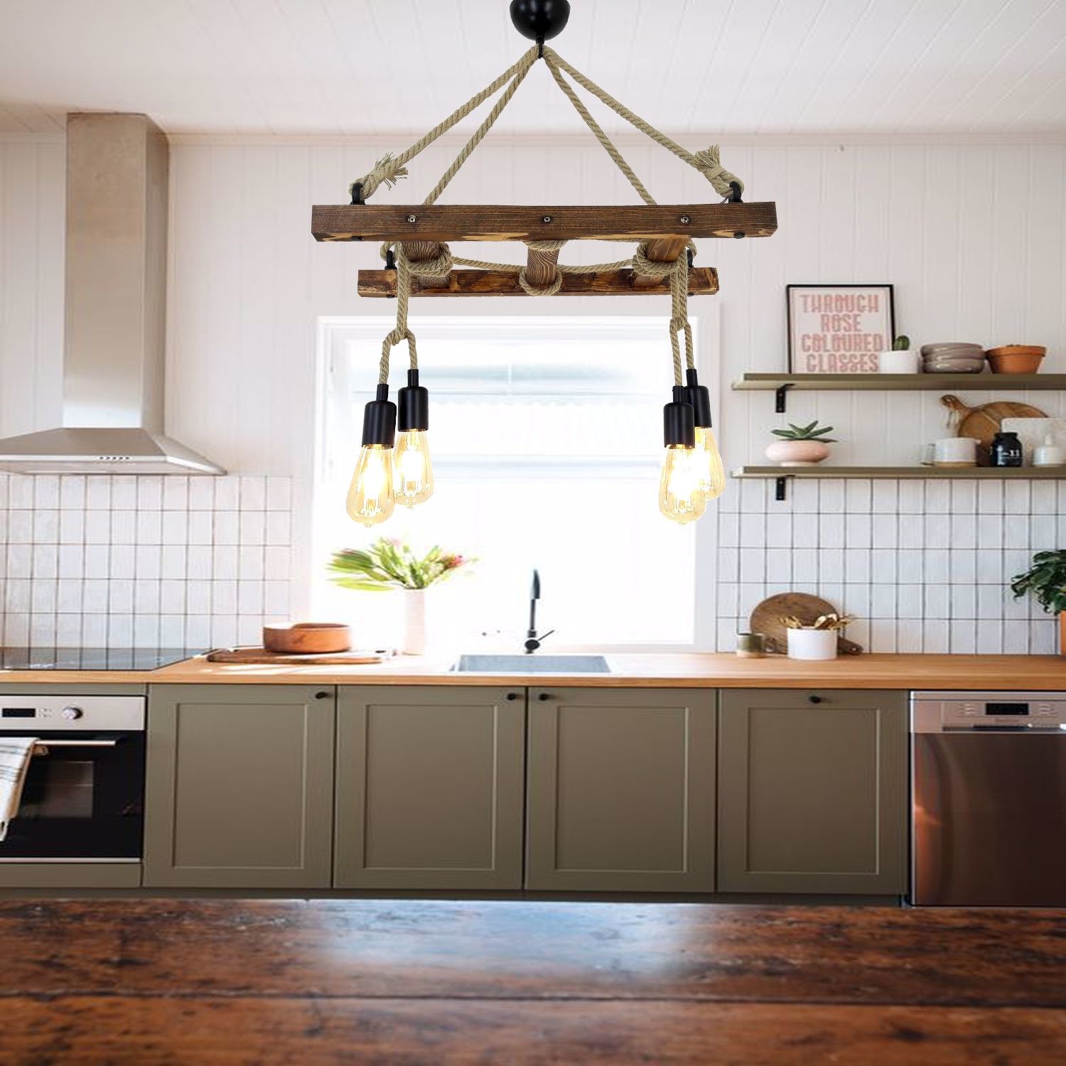 Lustre de luxe Lustro | Pin massif | Fait main