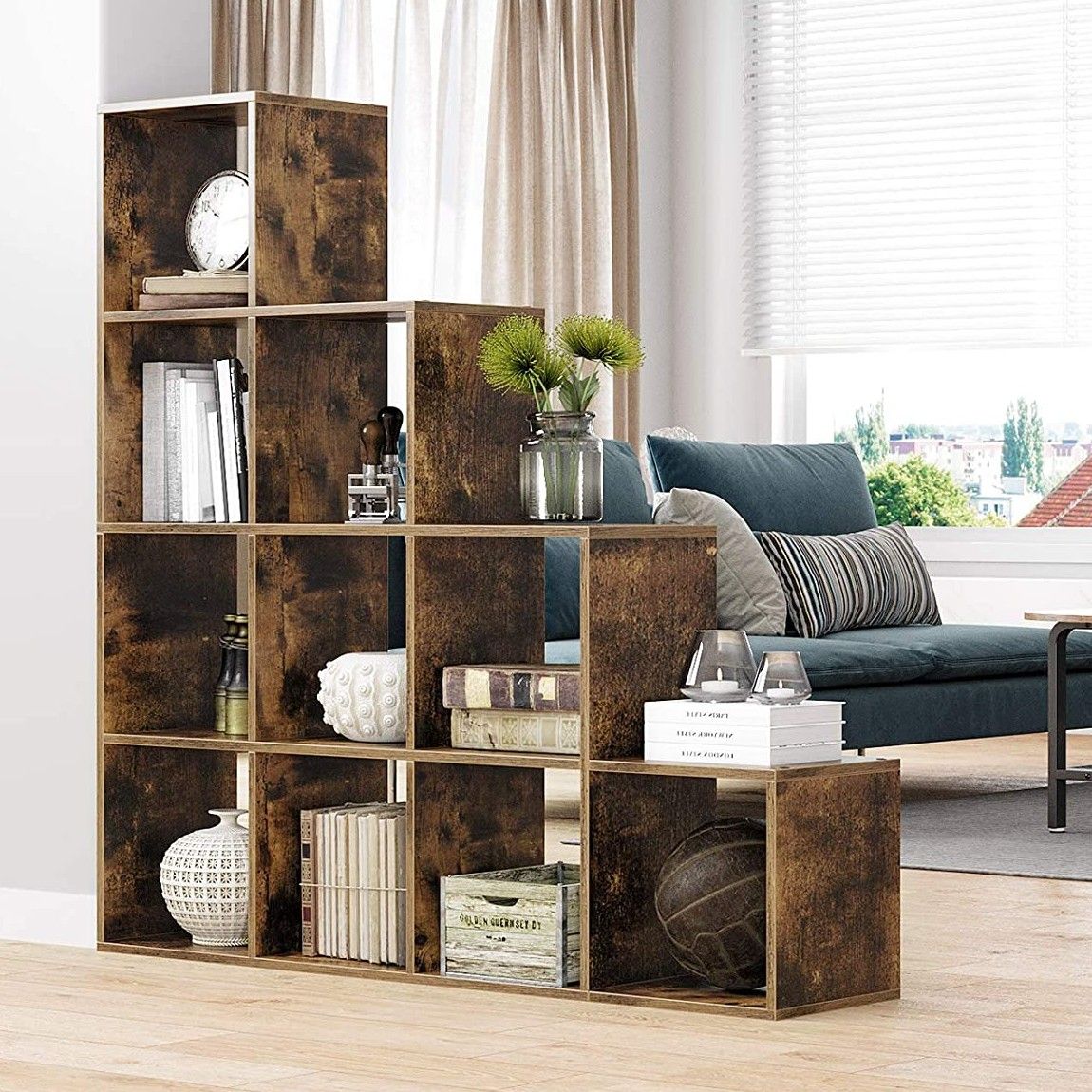 Etagère de séparation Monica 10 niches - brun