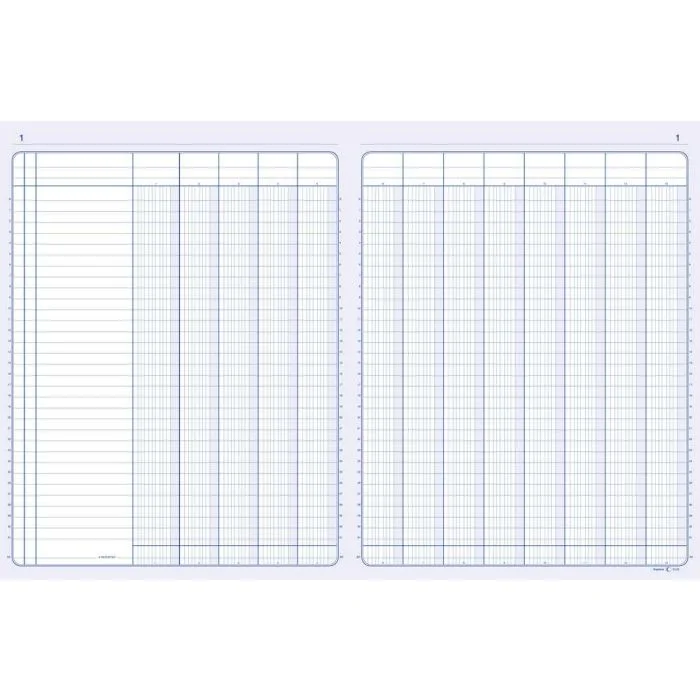 Registre 13 colonnes - 320 x 250 mm - 100 pages ELVE