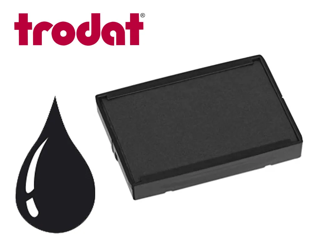 Cassette encrage trodat 6/4929b pour tampon encreur printy 4929/4729 taille empreinte 75x 8mm coloris noir