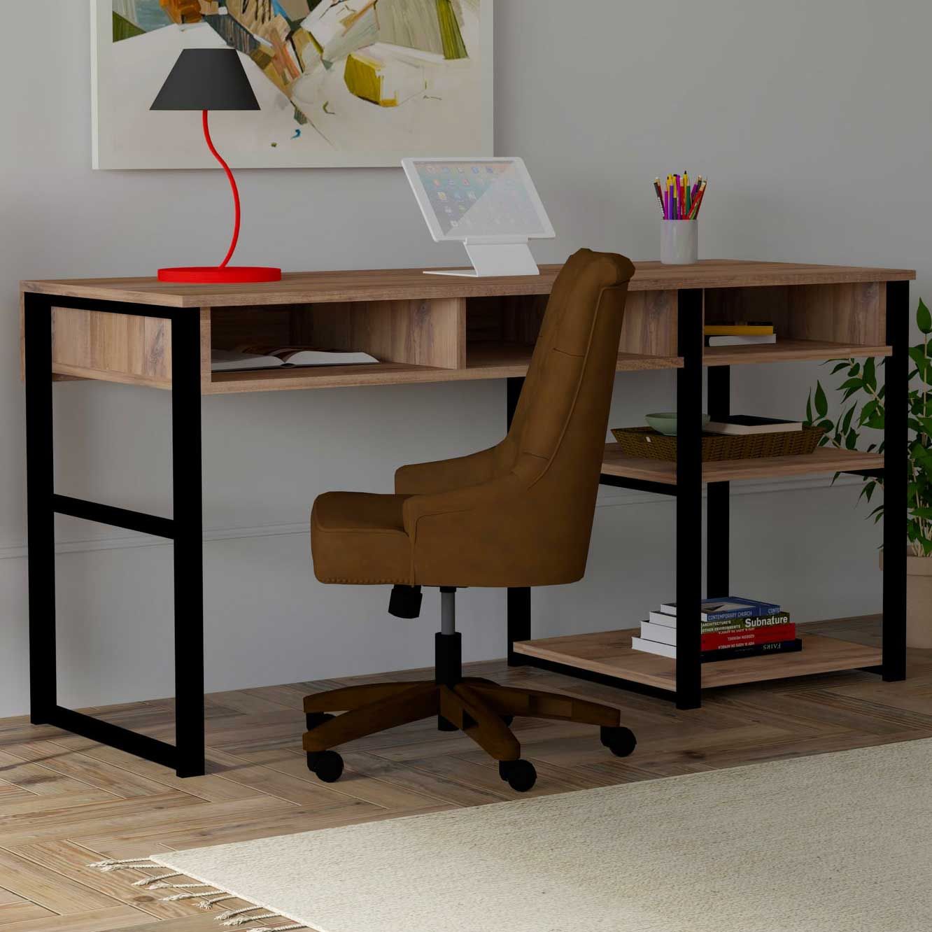 Emro Bureau d'étude | 100 % MÉLAMINE | Noyer, noir