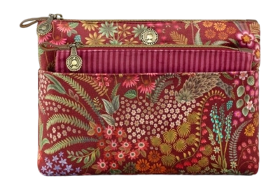 Trousse de Toilette Pip Studio Caryn Cosmetic Bag Combi Querida Velvet Red