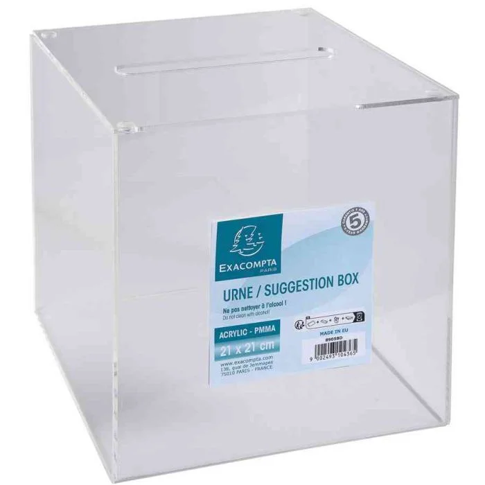 Urne avec couvercle amovible - 21 x 21 x 21 cm EXACOMPTA
