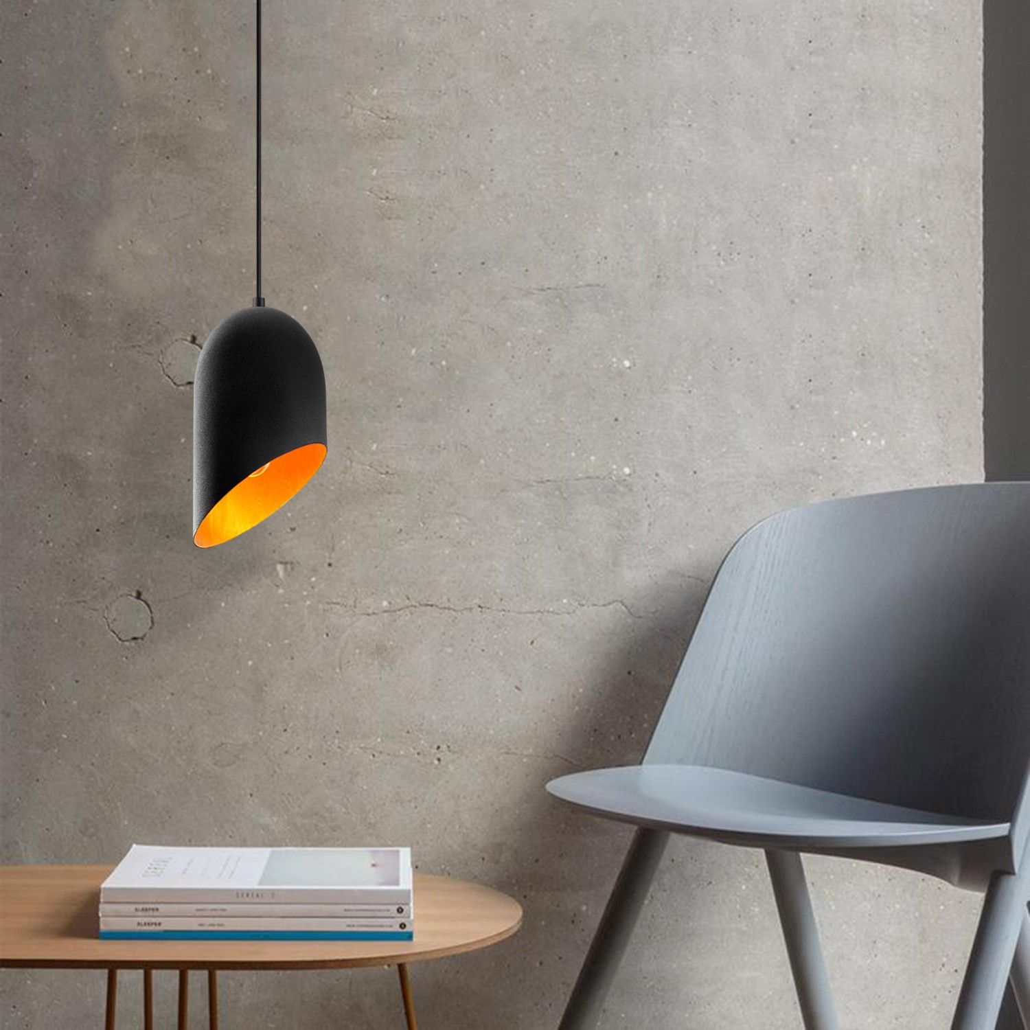 Opviq Chandelier | Corps en métal | Hauteur réglable | 12 cm de diamètre | 121 cm de hauteur