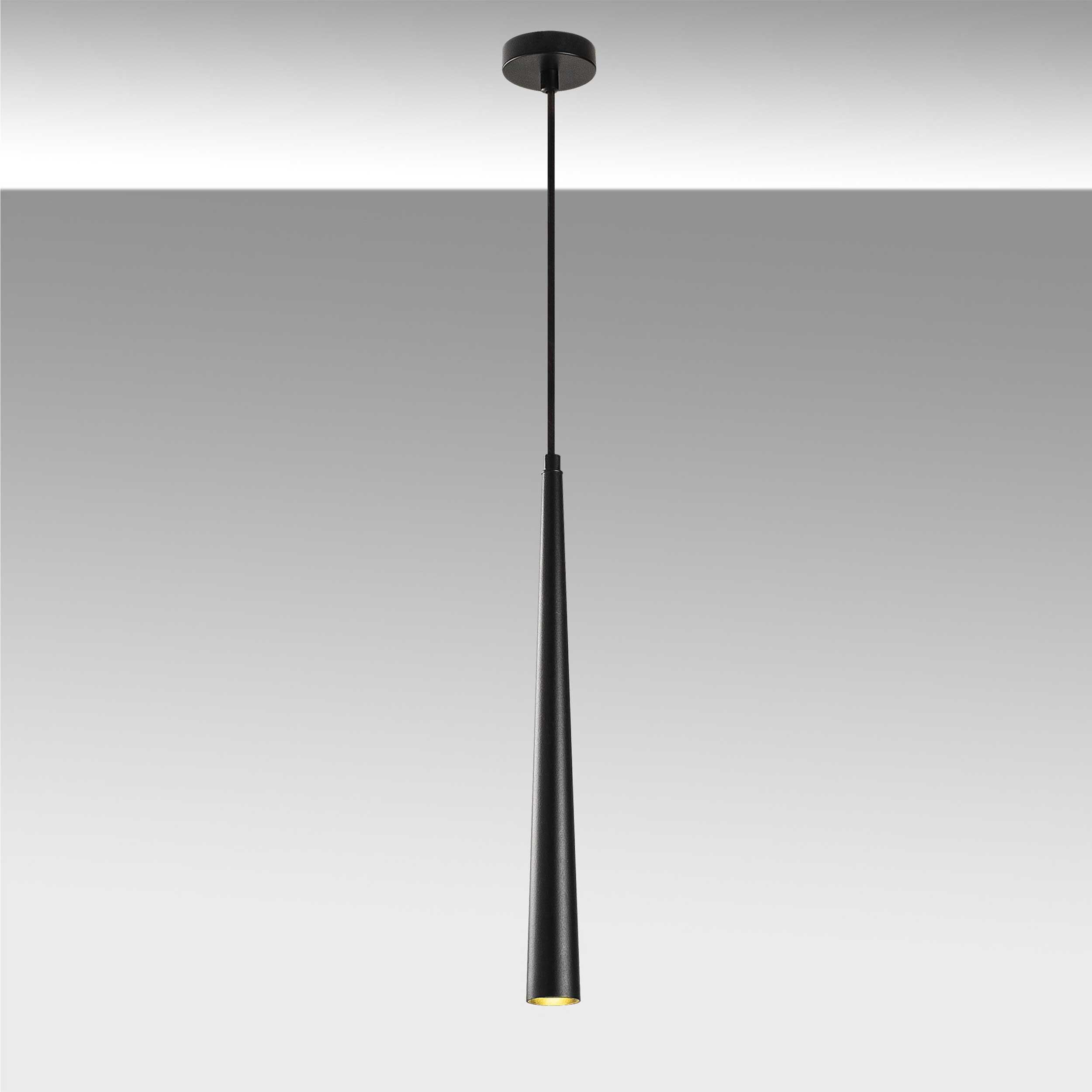 Opviq Lustre | Corps en métal | Hauteur réglable | Couleur noire