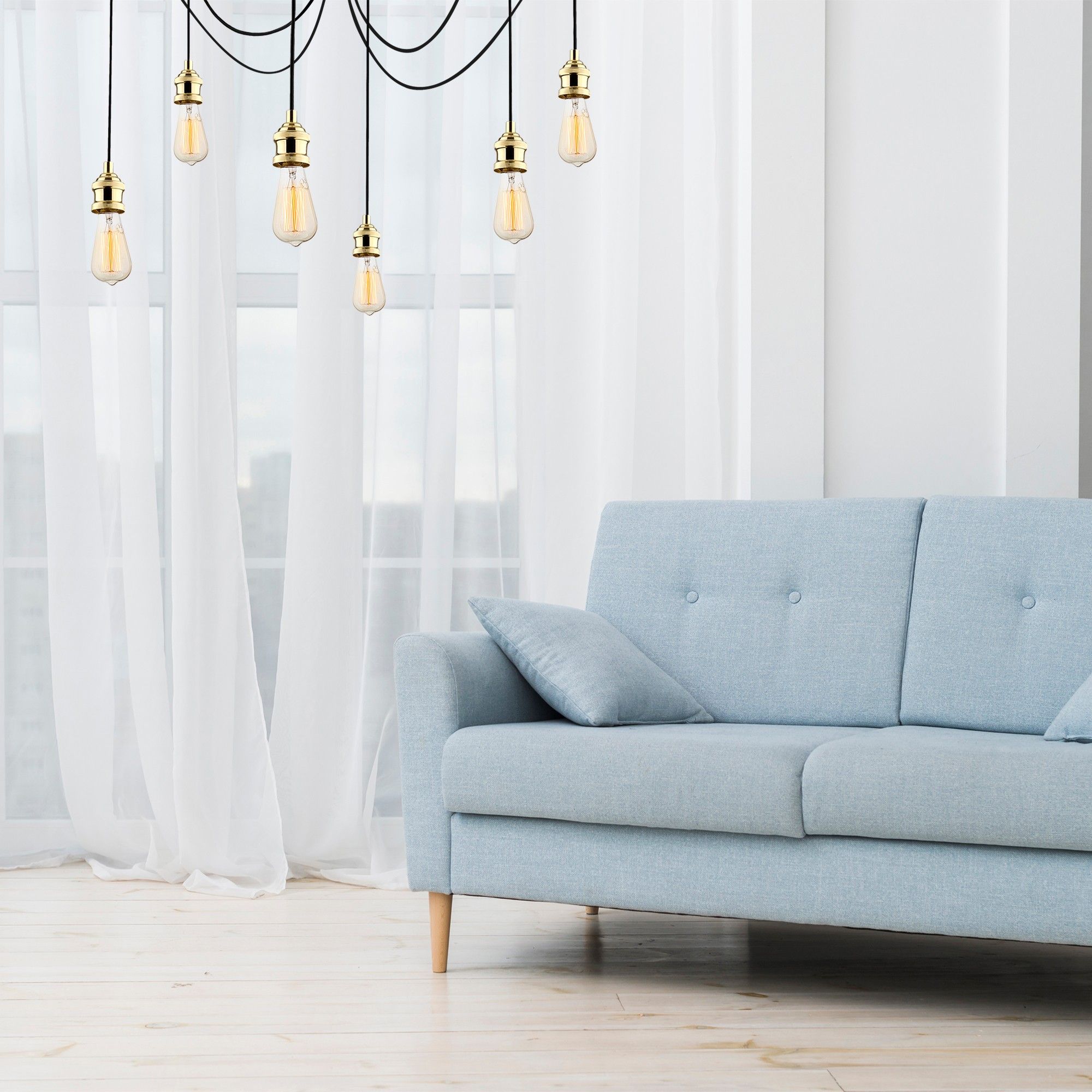 Opviq Chandelier | Diamètre 126 cm | Hauteur 102 cm | Hauteur réglable | Corps en métal