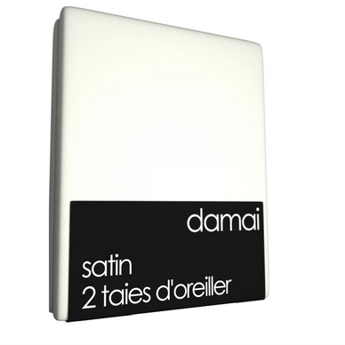 2 Taies d'Oreiller Damai Ivoire (Satin)