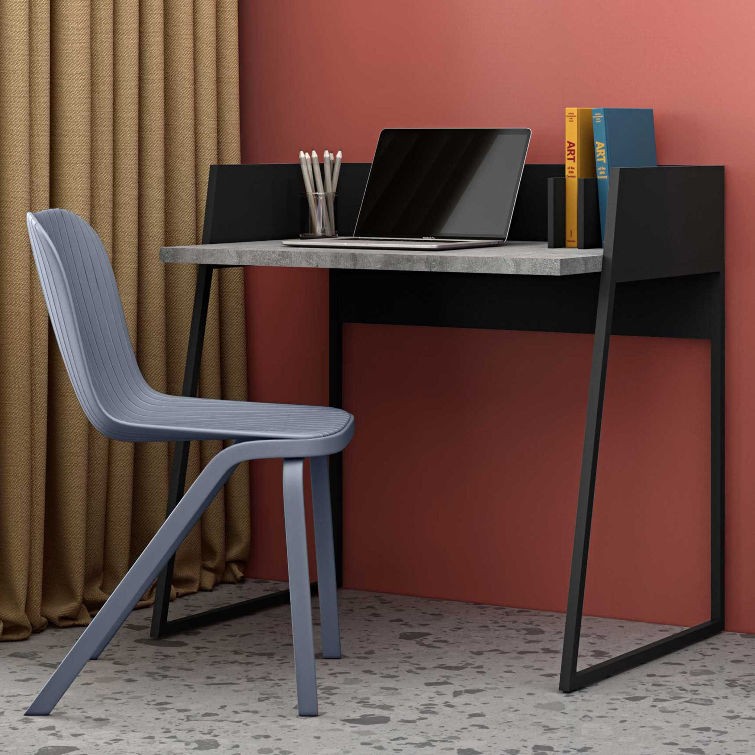 Bureau Volta 90cm - noir/béton