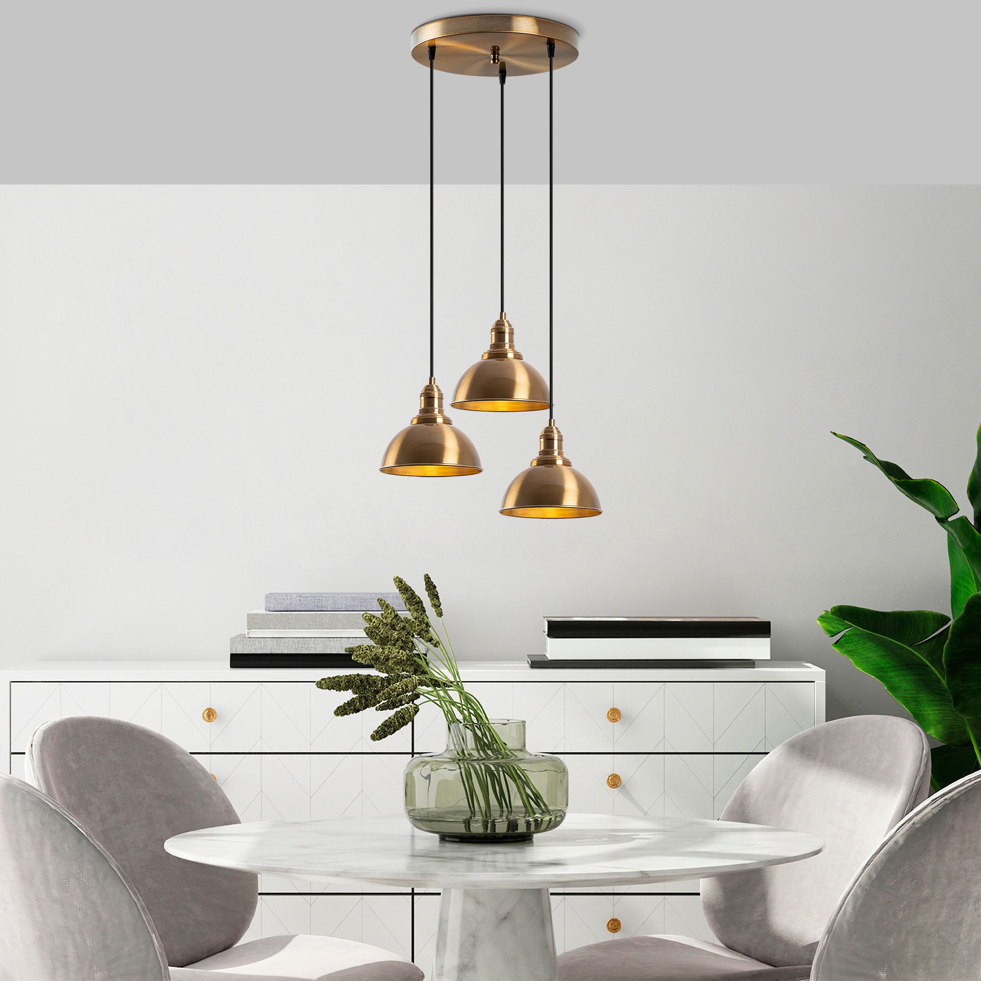 Lustre Vintage Fulgor | Corps en métal | Hauteur ajustable