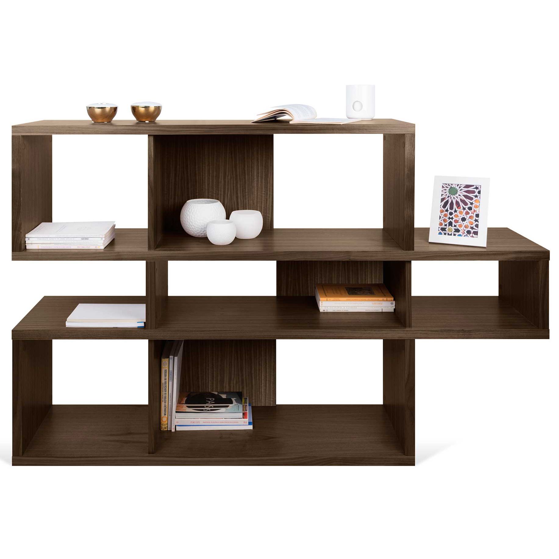 Bibliothèque Lisbon 1 - placage noyer