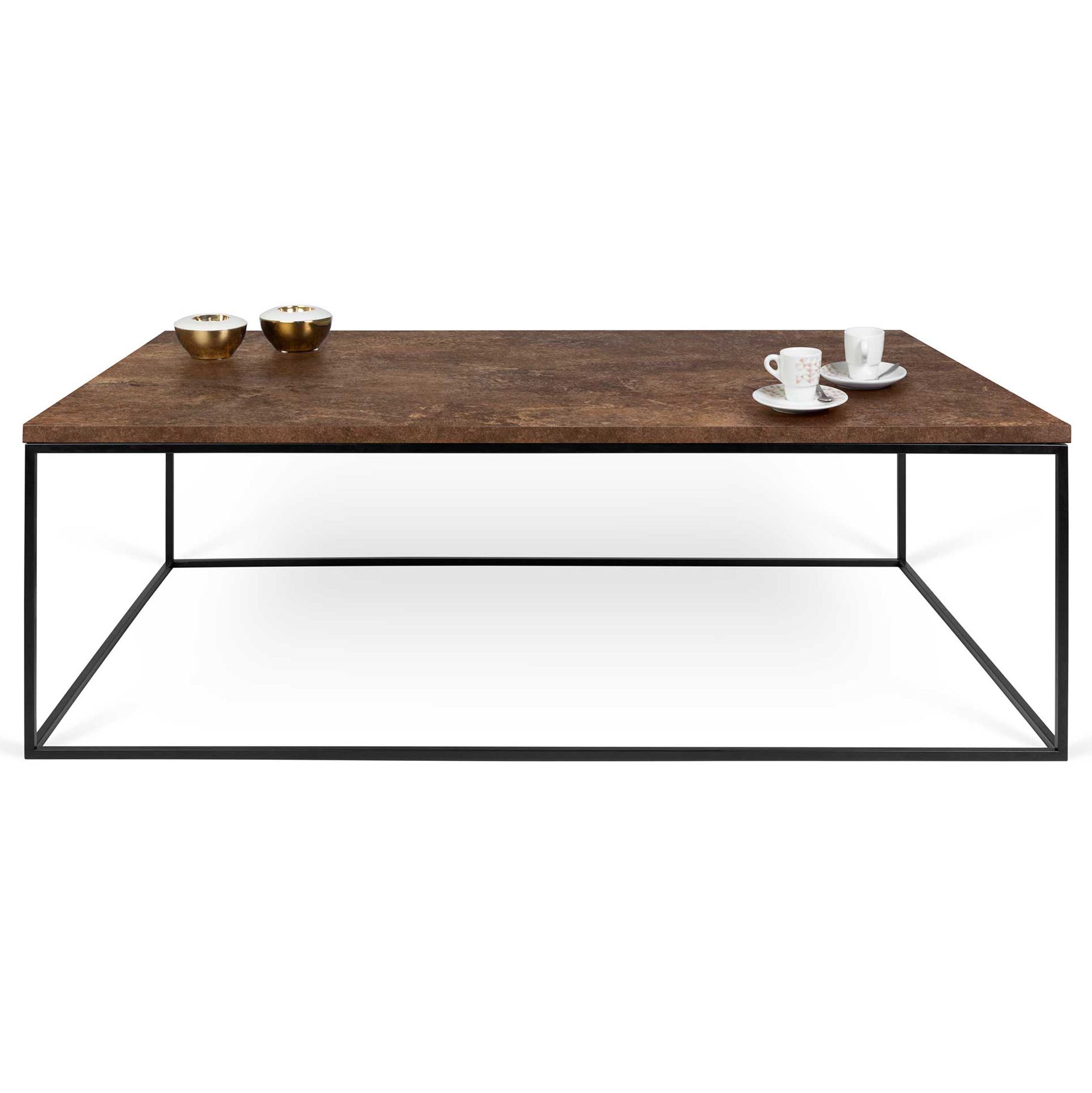 Table basse Gleam 120x75 - rouille/acier