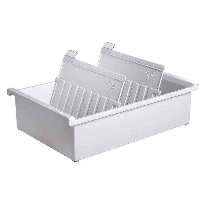 Bac pour 1300 fiches - Format A5 - Gris clair HAN