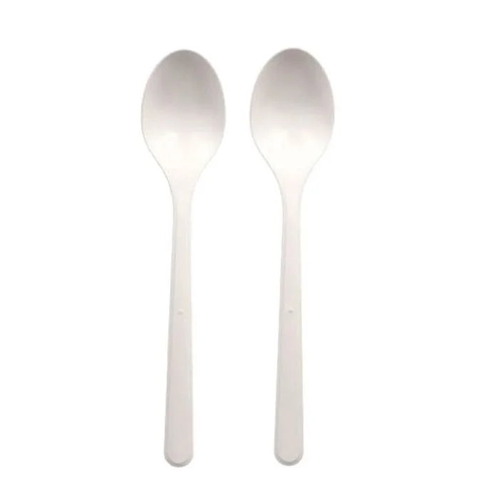 Cuillères réutilisables en PP - Blanc PAP STAR Lot de 50